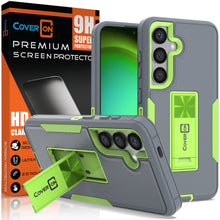 Load image into Gallery viewer, Samsung Galaxy S24 Case Heavy Duty Rugged Phone Cover w/ Kickstand