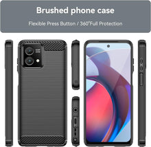 Load image into Gallery viewer, Motorola Moto G 5G (2024) Case Slim TPU Phone Cover w/ Carbon Fiber
