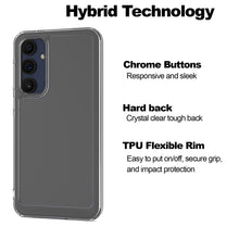 Load image into Gallery viewer, Samsung Galaxy A55 5G Clear Hybrid Slim Hard Back TPU Case Chrome Buttons
