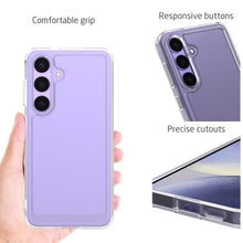 Load image into Gallery viewer, Samsung Galaxy S25 Plus Clear Hybrid Slim Hard Back TPU Case Chrome Buttons