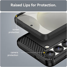 Load image into Gallery viewer, Samsung Galaxy S25 Case Slim TPU Phone Cover w/ Carbon Fiber