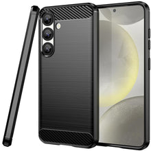 Load image into Gallery viewer, Samsung Galaxy S25 Case Slim TPU Phone Cover w/ Carbon Fiber