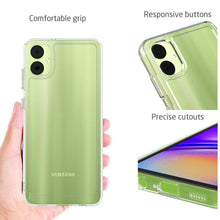 Load image into Gallery viewer, Samsung Galaxy A05 (SM-A055F) Clear Hybrid Slim Hard Back TPU Case Chrome Buttons