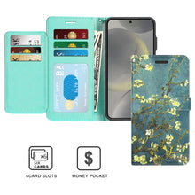 Load image into Gallery viewer, Samsung Galaxy S25 Wallet Case RFID Blocking Leather Folio Phone Pouch