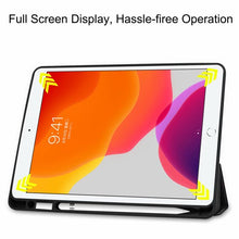 Load image into Gallery viewer, CoverON Smart Cover For Apple iPad Pro 10.5" Case, Slim Flip Pen Holder Tablet Auto Wake / Sleep - Black
