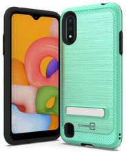 Load image into Gallery viewer, Samsung Galaxy A01 (US Version) Case - Metal Kickstand Hybrid Phone Cover - SleekStand Series