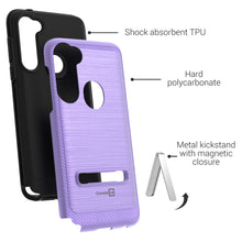 Load image into Gallery viewer, Motorola Moto G Stylus Case - Metal Kickstand Hybrid Phone Cover - SleekStand Series