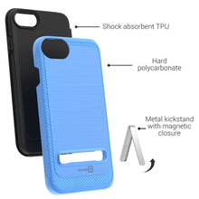 Load image into Gallery viewer, Apple iPhone SE 2022 / iPhone SE 2020 / iPhone 8 / iPhone 7 Case - Metal Kickstand Hybrid Phone Cover - SleekStand Series