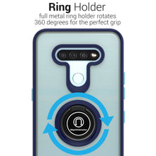 Load image into Gallery viewer, LG K51 / Reflect Case - Clear Tinted Metal Ring Phone Cover - Dynamic Series