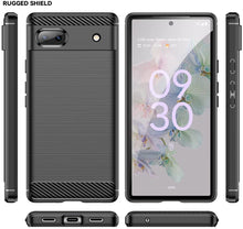 Load image into Gallery viewer, Google Pixel 6a Slim Soft Flexible Carbon Fiber Brush Metal Style TPU Case