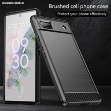 Load image into Gallery viewer, Google Pixel 6a Slim Soft Flexible Carbon Fiber Brush Metal Style TPU Case