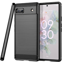 Load image into Gallery viewer, Google Pixel 6a Slim Soft Flexible Carbon Fiber Brush Metal Style TPU Case