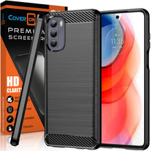 Load image into Gallery viewer, Motorola Moto G Stylus 5G 2022 Case Slim TPU Phone Cover w/ Carbon Fiber