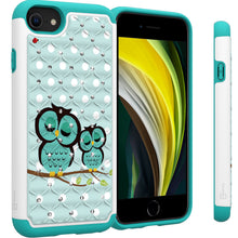 Load image into Gallery viewer, Apple iPhone SE 2022 / iPhone SE 2020 / iPhone 8 / iPhone 7 Case - Rhinestone Bling Hybrid Phone Cover - Aurora Series