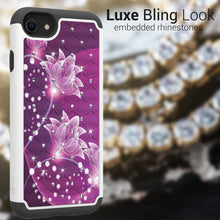 Load image into Gallery viewer, Apple iPhone SE 2022 / iPhone SE 2020 / iPhone 8 / iPhone 7 Case - Rhinestone Bling Hybrid Phone Cover - Aurora Series