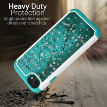 Load image into Gallery viewer, Apple iPhone SE 2022 / iPhone SE 2020 / iPhone 8 / iPhone 7 Case - Rhinestone Bling Hybrid Phone Cover - Aurora Series