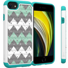 Load image into Gallery viewer, Apple iPhone SE 2022 / iPhone SE 2020 / iPhone 8 / iPhone 7 Case - Rhinestone Bling Hybrid Phone Cover - Aurora Series