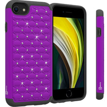 Load image into Gallery viewer, Apple iPhone SE 2022 / iPhone SE 2020 / iPhone 8 / iPhone 7 Case - Rhinestone Bling Hybrid Phone Cover - Aurora Series