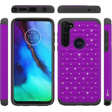 Load image into Gallery viewer, Motorola Moto G Stylus Case - Rhinestone Bling Hybrid Phone Cover - Aurora Series