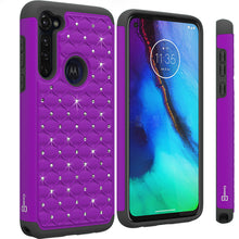 Load image into Gallery viewer, Motorola Moto G Stylus Case - Rhinestone Bling Hybrid Phone Cover - Aurora Series
