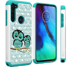 Load image into Gallery viewer, Motorola Moto G Stylus Case - Rhinestone Bling Hybrid Phone Cover - Aurora Series