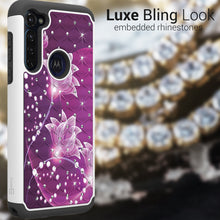 Load image into Gallery viewer, Motorola Moto G Stylus Case - Rhinestone Bling Hybrid Phone Cover - Aurora Series