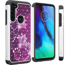 Load image into Gallery viewer, Motorola Moto G Stylus Case - Rhinestone Bling Hybrid Phone Cover - Aurora Series