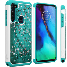 Load image into Gallery viewer, Motorola Moto G Stylus Case - Rhinestone Bling Hybrid Phone Cover - Aurora Series
