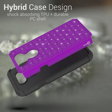 Load image into Gallery viewer, LG Phoenix 5 / Fortune 3 Case - Rhinestone Bling Hybrid Phone Cover - Aurora Series