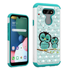 Load image into Gallery viewer, LG Aristo 5 / Aristo 5+ Plus Case - Rhinestone Bling Hybrid Phone Cover - Aurora Series