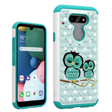 Load image into Gallery viewer, LG Phoenix 5 / Fortune 3 Case - Rhinestone Bling Hybrid Phone Cover - Aurora Series