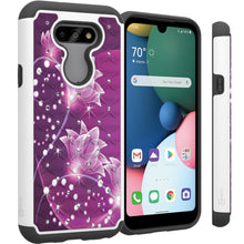 Load image into Gallery viewer, LG Phoenix 5 / Fortune 3 Case - Rhinestone Bling Hybrid Phone Cover - Aurora Series