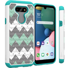 Load image into Gallery viewer, LG Phoenix 5 / Fortune 3 Case - Rhinestone Bling Hybrid Phone Cover - Aurora Series