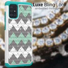Load image into Gallery viewer, Samsung Galaxy A71 Case - Rhinestone Bling Hybrid Phone Cover - Aurora Series