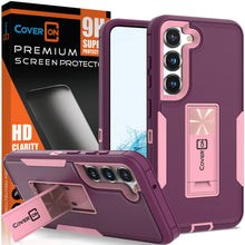 Load image into Gallery viewer, Samsung Galaxy S23+ Plus Case Heavy Duty Rugged Phone Cover w/ Kickstand