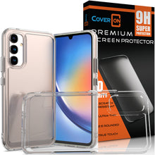 Load image into Gallery viewer, Samsung Galaxy A34 5G Clear Hybrid Slim Hard Back TPU Case Chrome Buttons