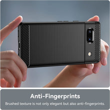 Load image into Gallery viewer, Google Pixel 7a Case Slim TPU Phone Cover w/ Carbon Fiber