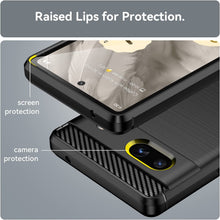 Load image into Gallery viewer, Google Pixel 7a Case Slim TPU Phone Cover w/ Carbon Fiber