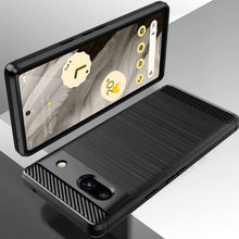 Load image into Gallery viewer, Google Pixel 7a Case Slim TPU Phone Cover w/ Carbon Fiber
