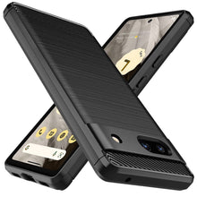 Load image into Gallery viewer, Google Pixel 7a Case Slim TPU Phone Cover w/ Carbon Fiber