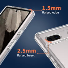 Load image into Gallery viewer, Google Pixel 7a Clear Hybrid Slim Hard Back TPU Case Chrome Buttons