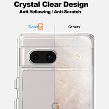 Load image into Gallery viewer, Google Pixel 7a Clear Hybrid Slim Hard Back TPU Case Chrome Buttons