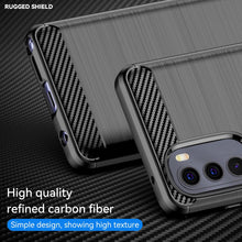 Load image into Gallery viewer, Motorola Moto G Stylus 2022 Slim Soft Flexible Carbon Fiber Brush Metal Style TPU Case