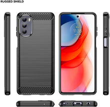 Load image into Gallery viewer, Motorola Moto G Stylus 2022 Slim Soft Flexible Carbon Fiber Brush Metal Style TPU Case