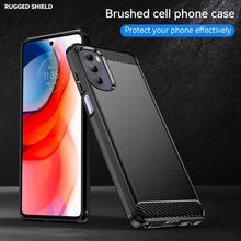 Load image into Gallery viewer, Motorola Moto G Stylus 2022 Slim Soft Flexible Carbon Fiber Brush Metal Style TPU Case