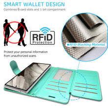 Load image into Gallery viewer, Google Pixel 7a Wallet Case RFID Blocking Leather Folio Phone Pouch