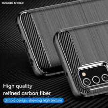 Load image into Gallery viewer, Samsung Galaxy A03s Slim Soft Flexible Carbon Fiber Brush Metal Style TPU Case