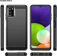 Load image into Gallery viewer, Samsung Galaxy A03s Slim Soft Flexible Carbon Fiber Brush Metal Style TPU Case