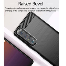Load image into Gallery viewer, Sony Xperia 1 III Slim Soft Flexible Carbon Fiber Brush Metal Style TPU Case