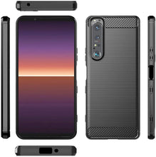 Load image into Gallery viewer, Sony Xperia 1 III Slim Soft Flexible Carbon Fiber Brush Metal Style TPU Case